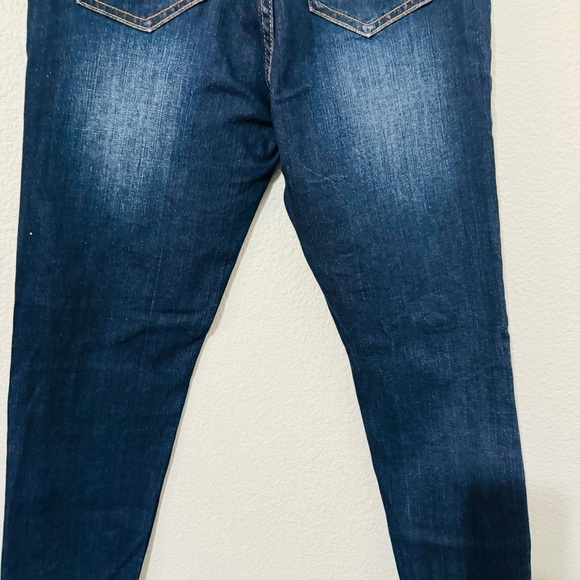 Q17 Jeans Blue Distressed High Rise Skinny Cotton Blend Jeans Sz 5 - Picture 11 of 13